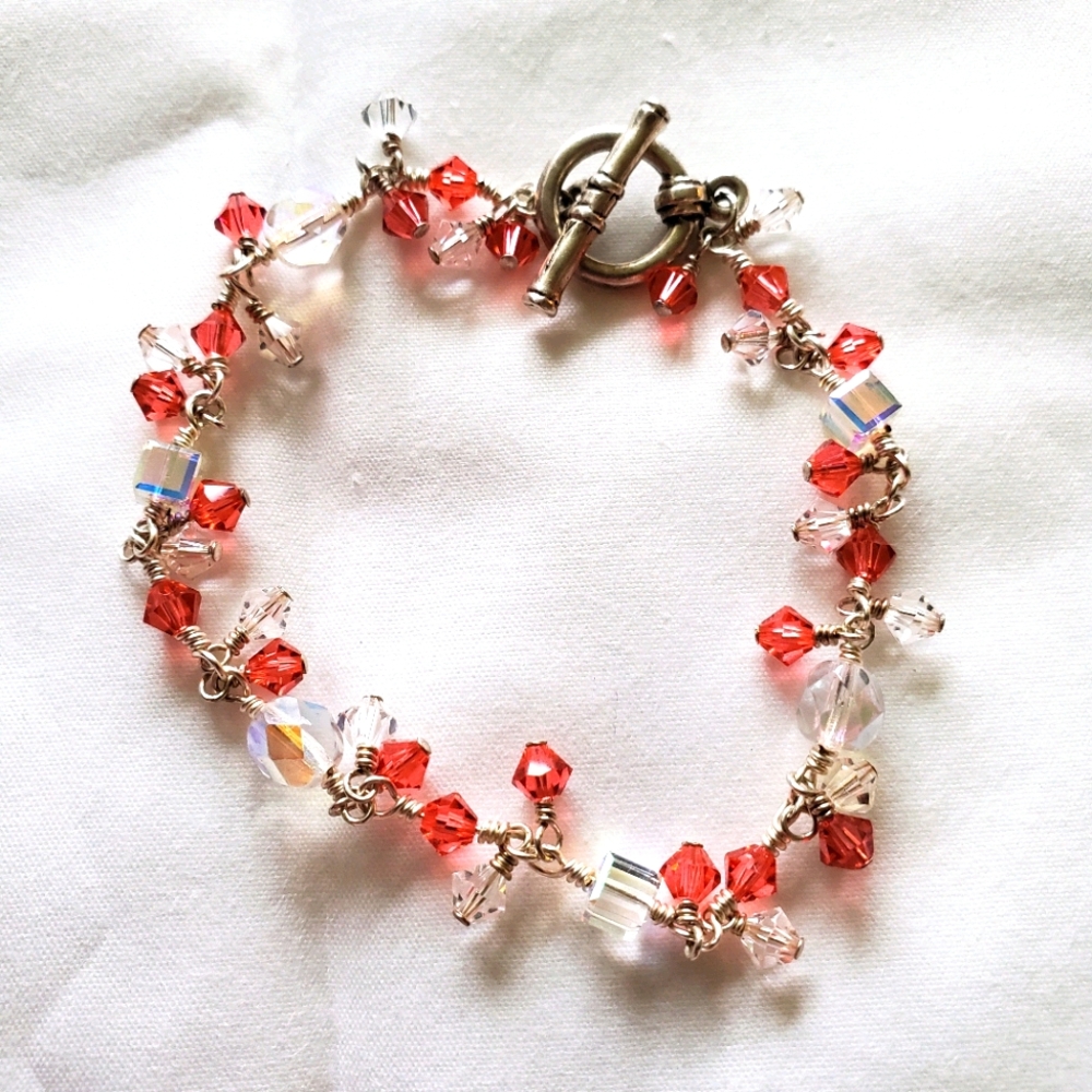 Pink crystal bracelet